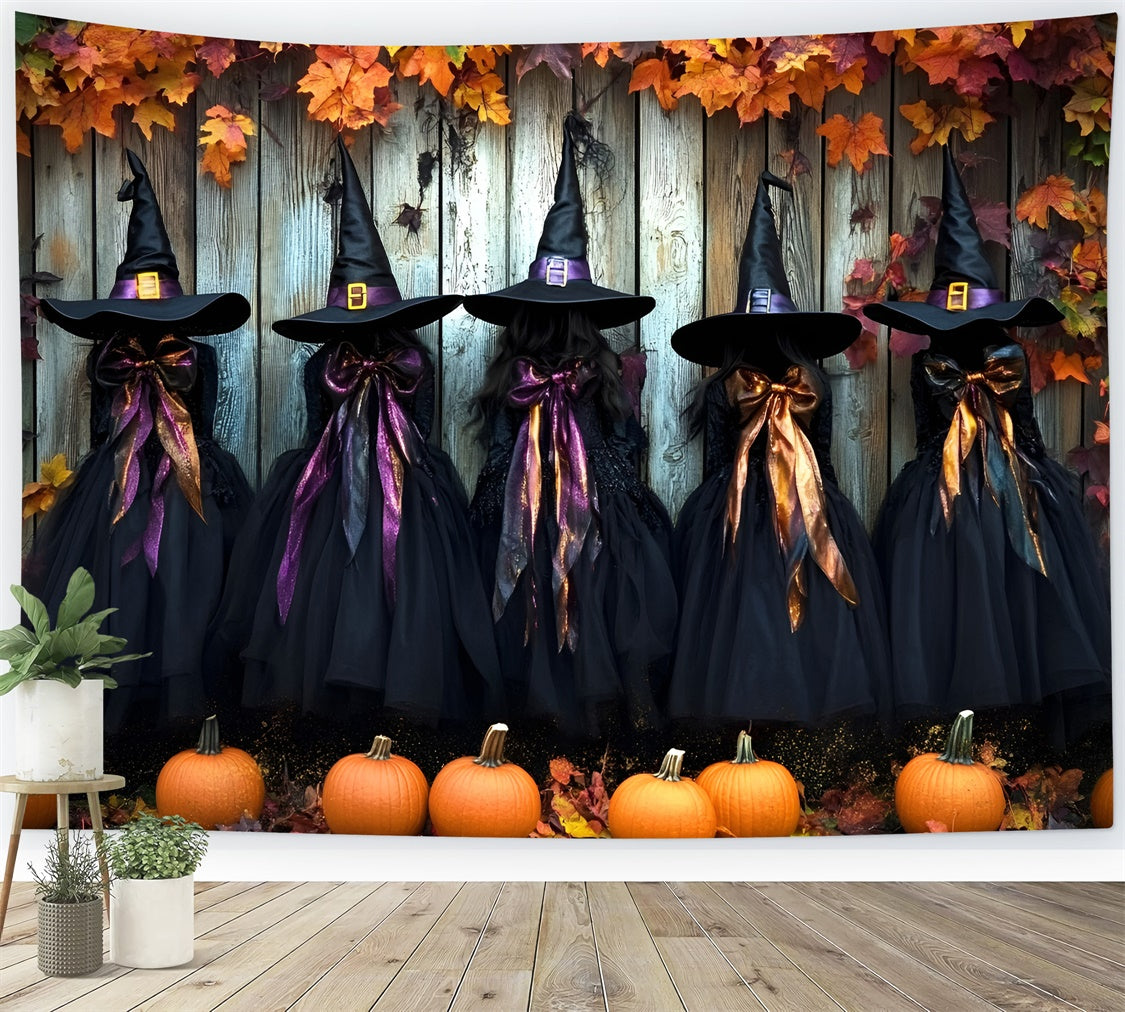 Halloween Witch Backdrop Spooky Witch Wardrobe Backdrop GQ6-251