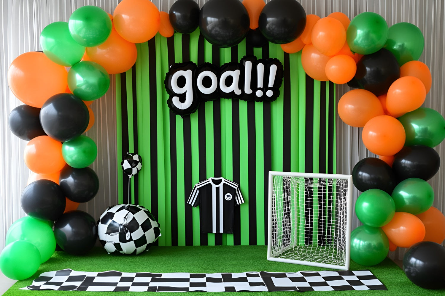 Sports Photo Backdrop Goal Time Soccer Party Backdrop GQ6-252