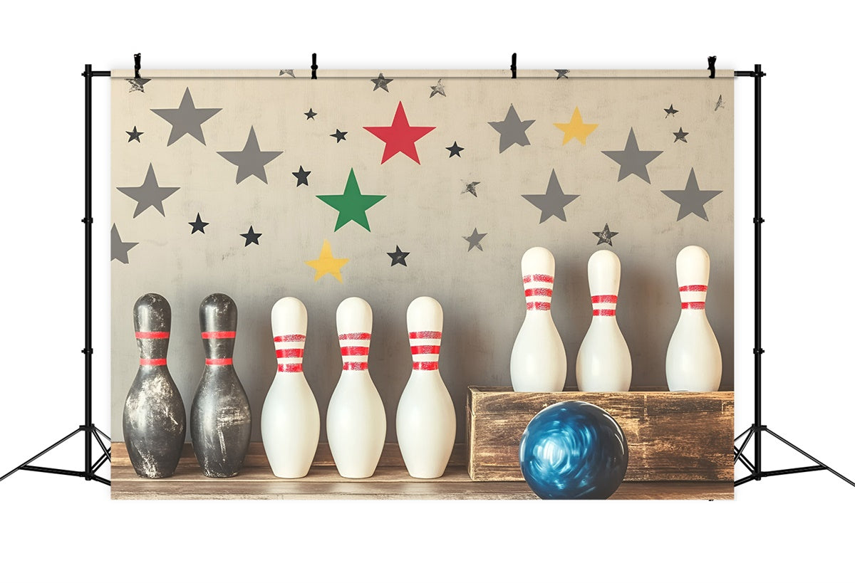 Sports Photography Backdrop Retro Bowling Bash Backdrop GQ6-253
