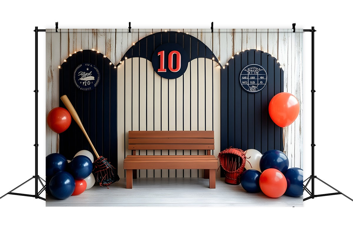 Sports Theme Backdrop Baseball League Balloon Backdrop GQ6-254