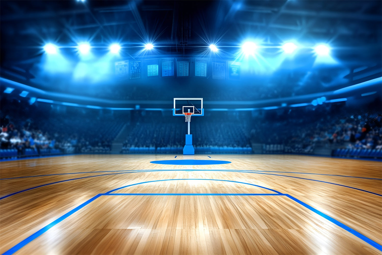 Basketball Backdrops Pro Court Spotlight Backdrop GQ6-263