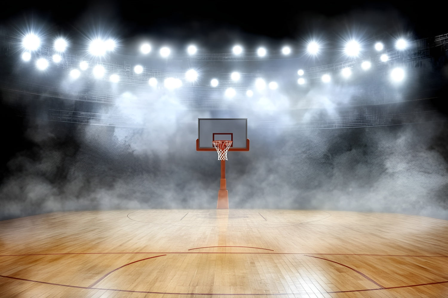 Basketball Backdrop Silent Arena Hoops Haze Backdrop GQ6-269