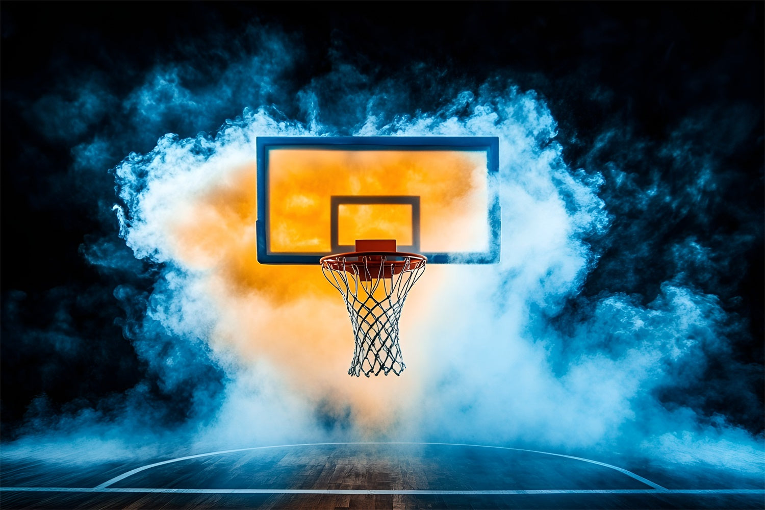 Basketball Backdrops Smoke Court Fantasy Backdrop GQ6-273