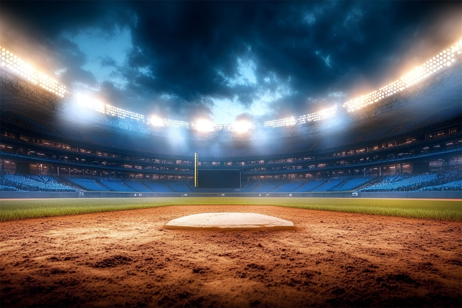 Baseball Field Backdrop Twilight Baseball Stage Backdrop GQ6-274