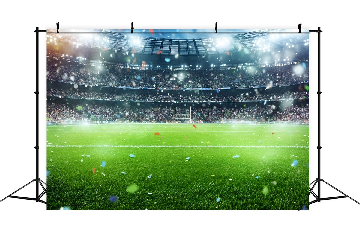 Soccer Photography Backdrop Green Field Glory Backdrop GQ6-278