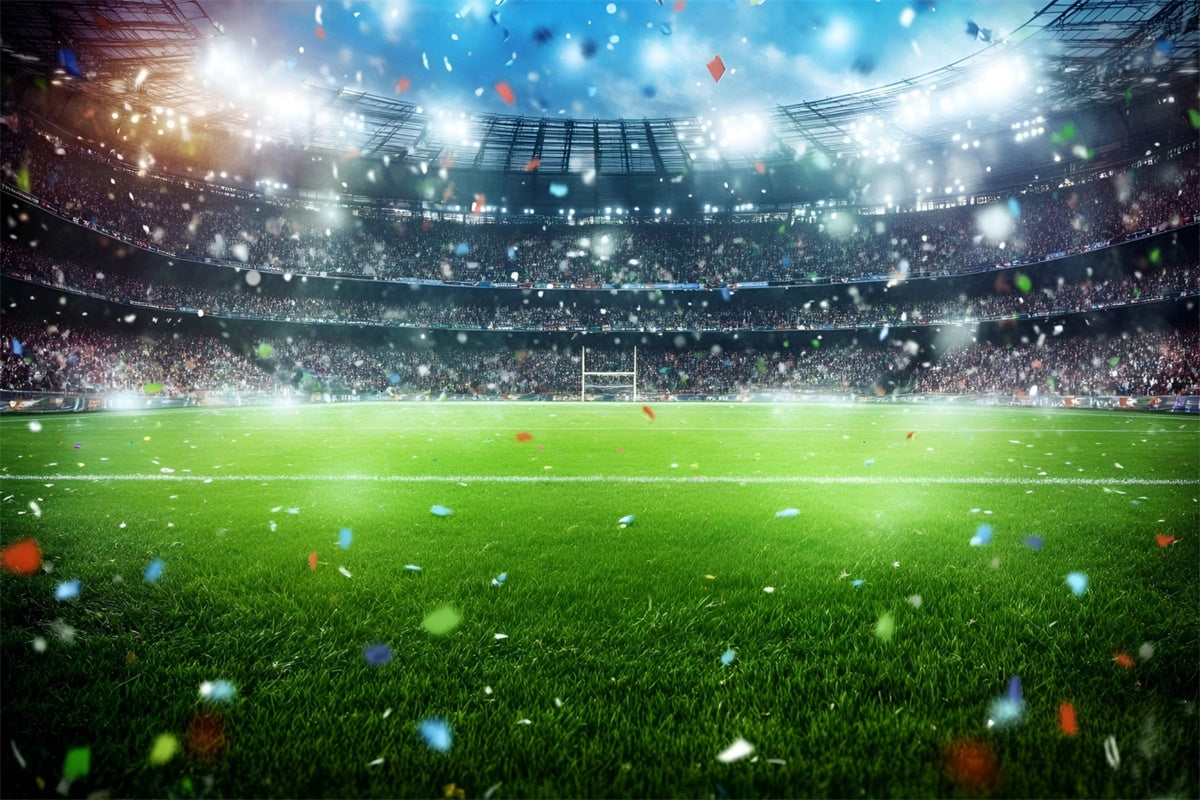 Soccer Photography Backdrop Green Field Glory Backdrop GQ6-278