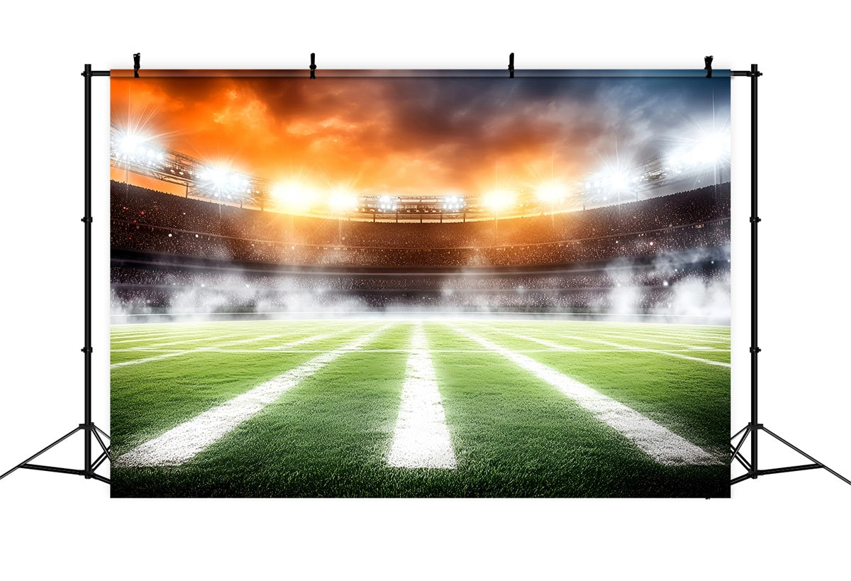 Football Stadium Backdrop Stadium Lights Smoke Backdrop GQ6-284