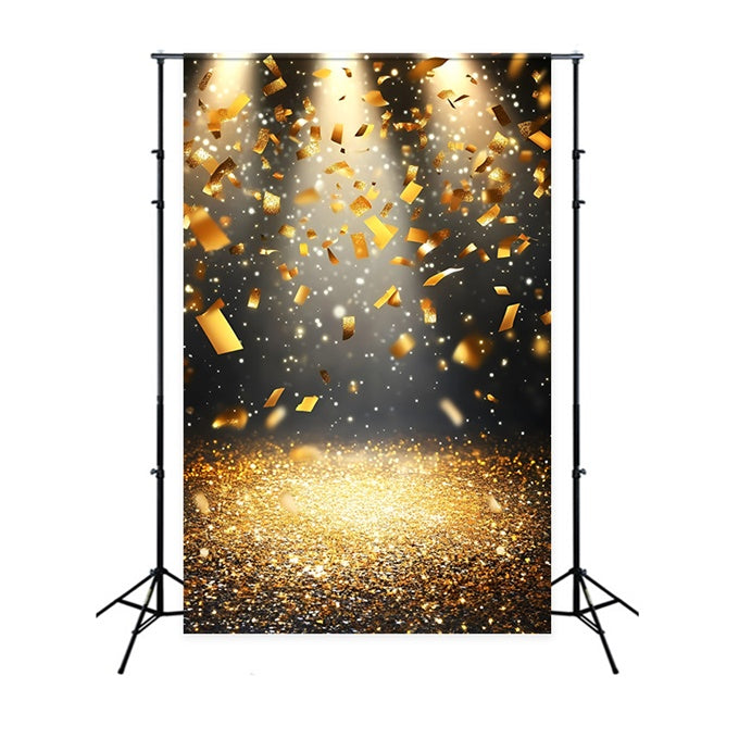 Sports Backdrop Golden Confetti Spotlight Backdrop GQ6-287