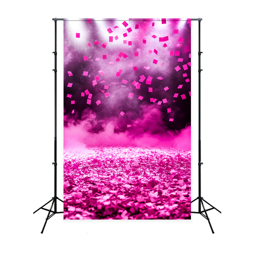 Sports Backdrops Spotlight Pink Confetti Backdrop GQ6-288