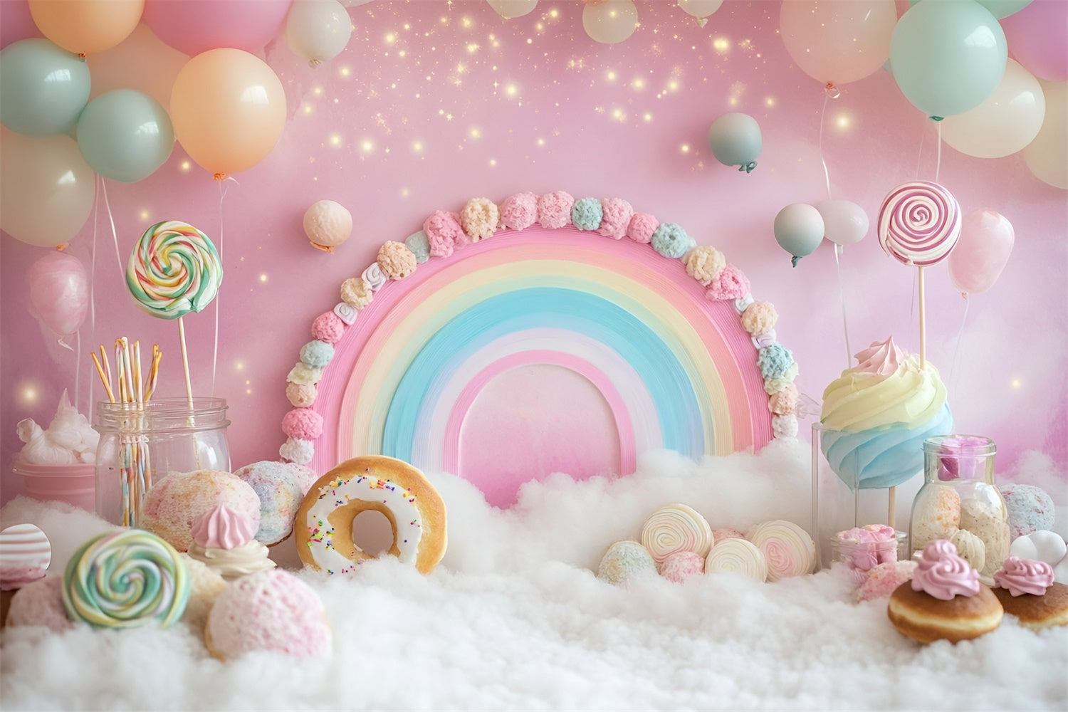 Cake Smash Photography Backdrop Donut Dreams Soft Backdrop GQ6-303