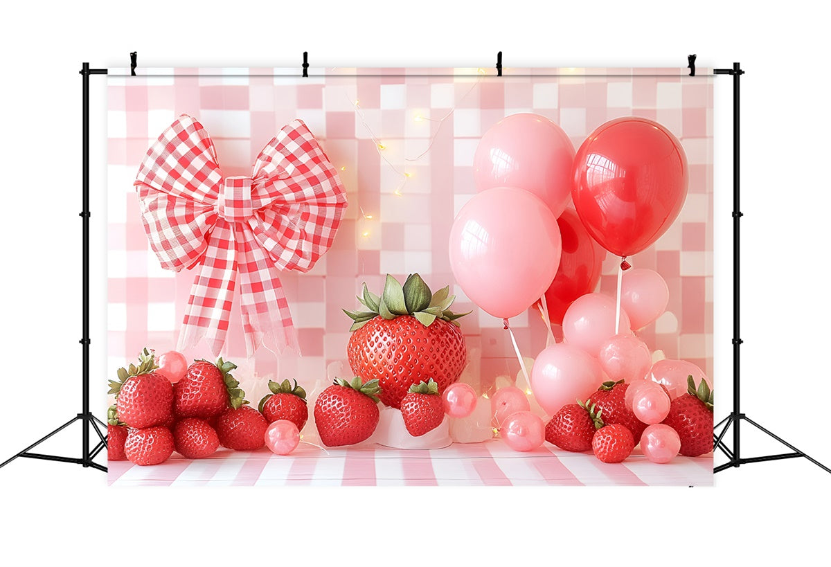 Happy Birthday Backdrop Sweet Berry Bow Backdrop GQ6-305