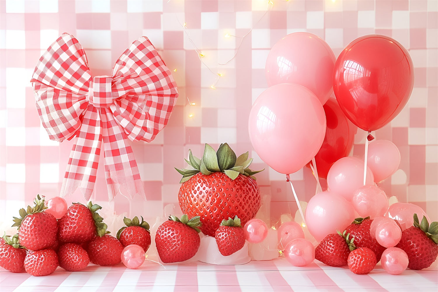 Happy Birthday Backdrop Sweet Berry Bow Backdrop GQ6-305