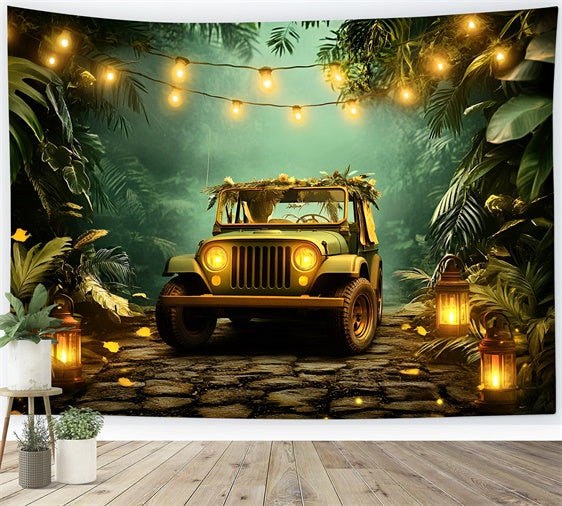 Cake Smash Backdrops Jungle Safari Ride Backdrop GQ6-335