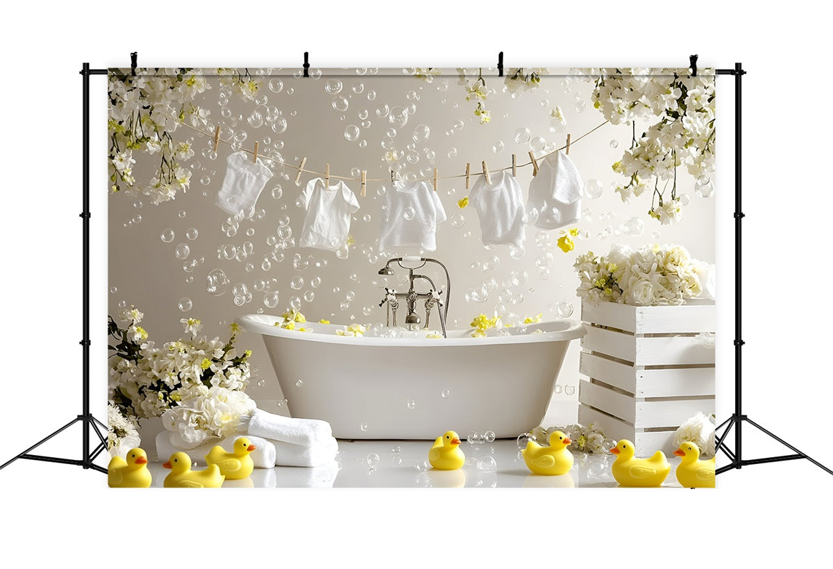 Summer Backdrops Rubber Duck Bath Time Backdrop GQ6-56