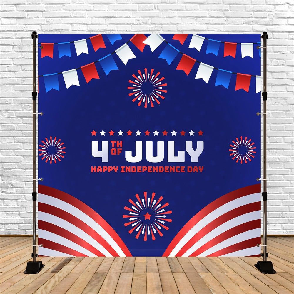 Independence Day Backdrop Patriotic Glow Celebration Backdrop GQ6-95