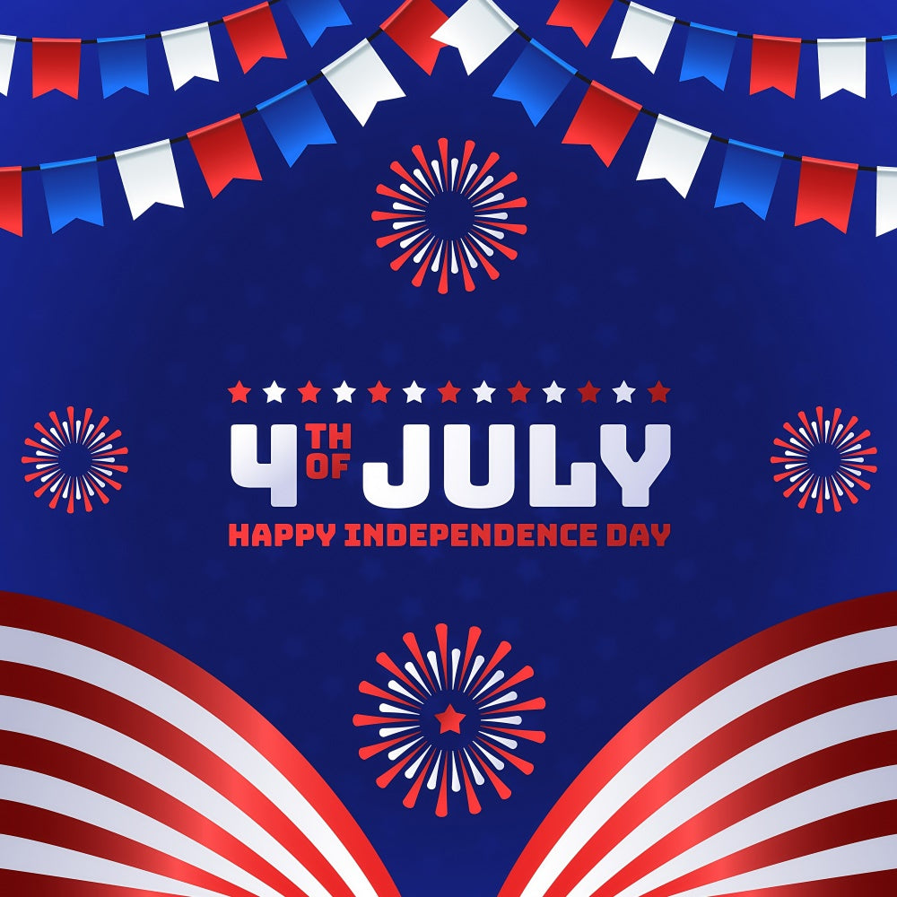 Independence Day Backdrop Patriotic Glow Celebration Backdrop GQ6-95