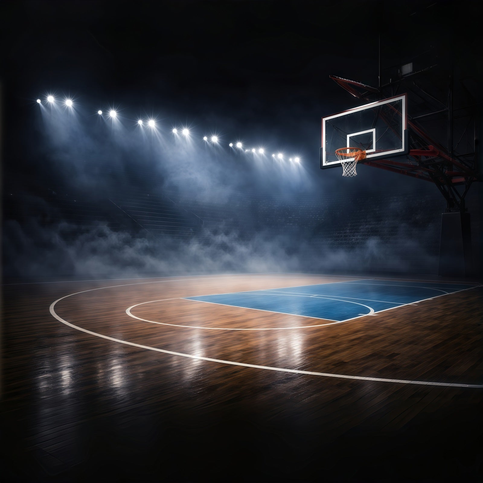 Basketball Backdrop Grand Stadium Court Floor Sports Photo Backdrops GQ61-85