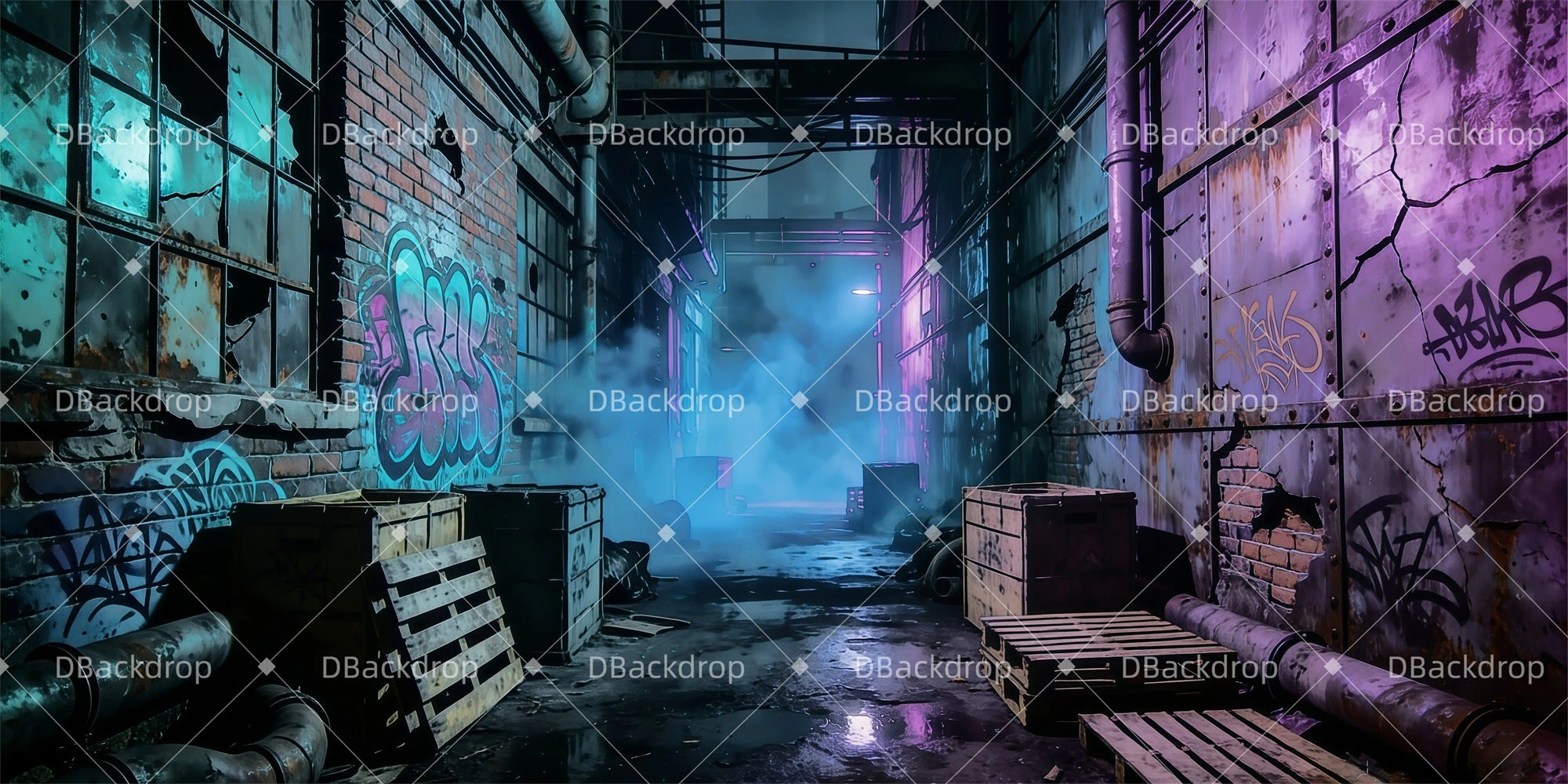 Stage Backdrop Punk Junkyard Theater Backdrops For Sale GQ61-T11