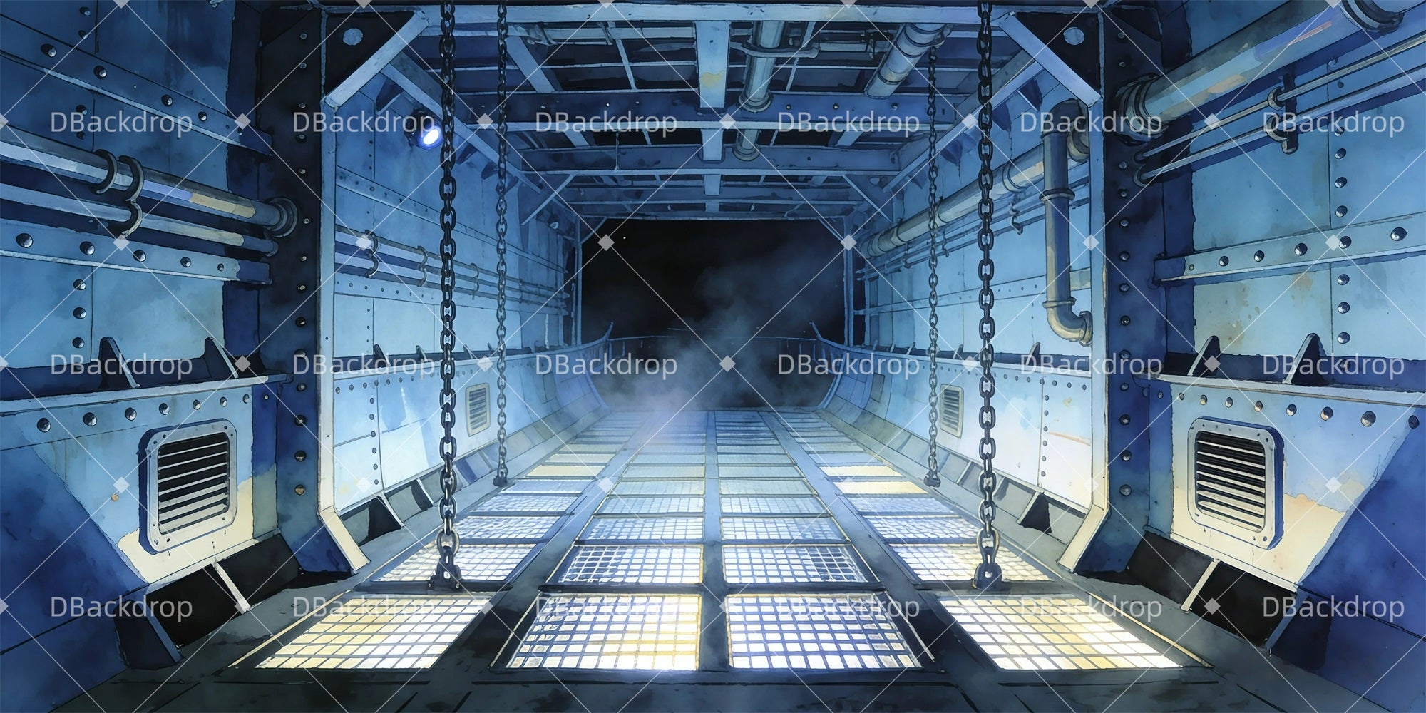 Stage Backdrops For Sale Transport Barge Theater Backdrop GQ61-T12