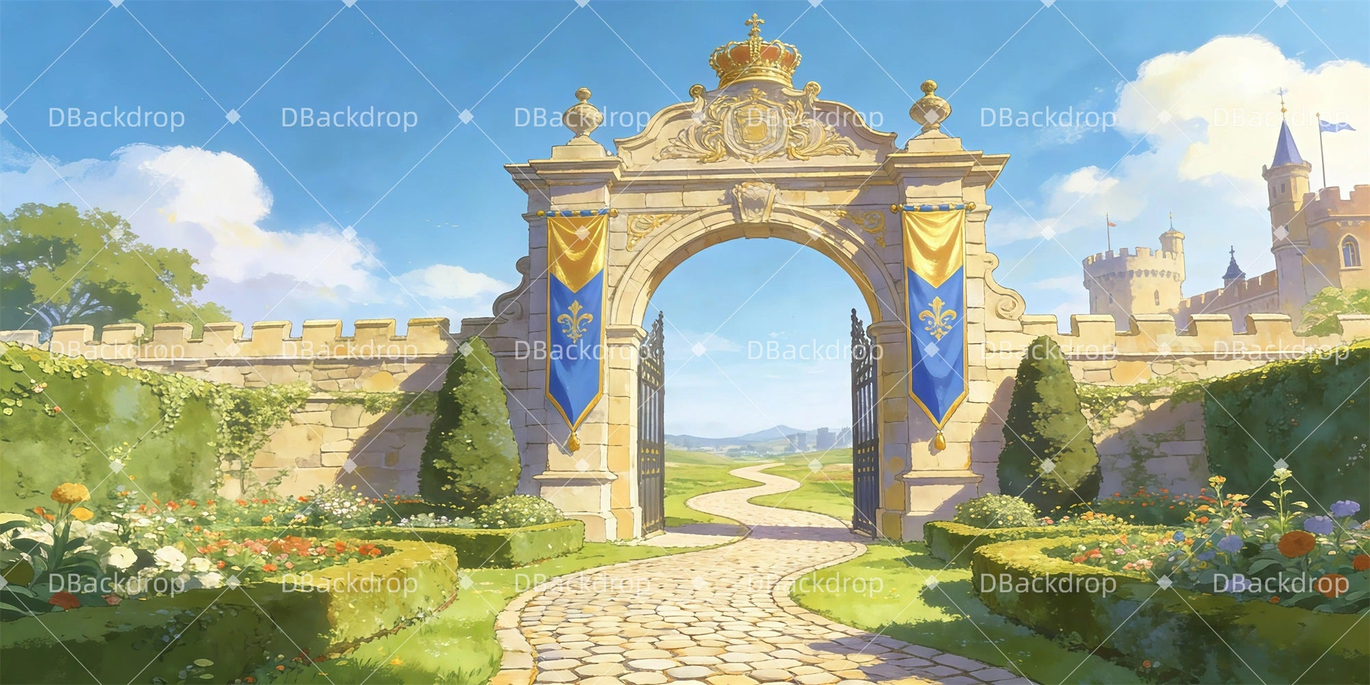 Performance Backdrops Campus Gate Theater Stage Backdrop GQ61-T13