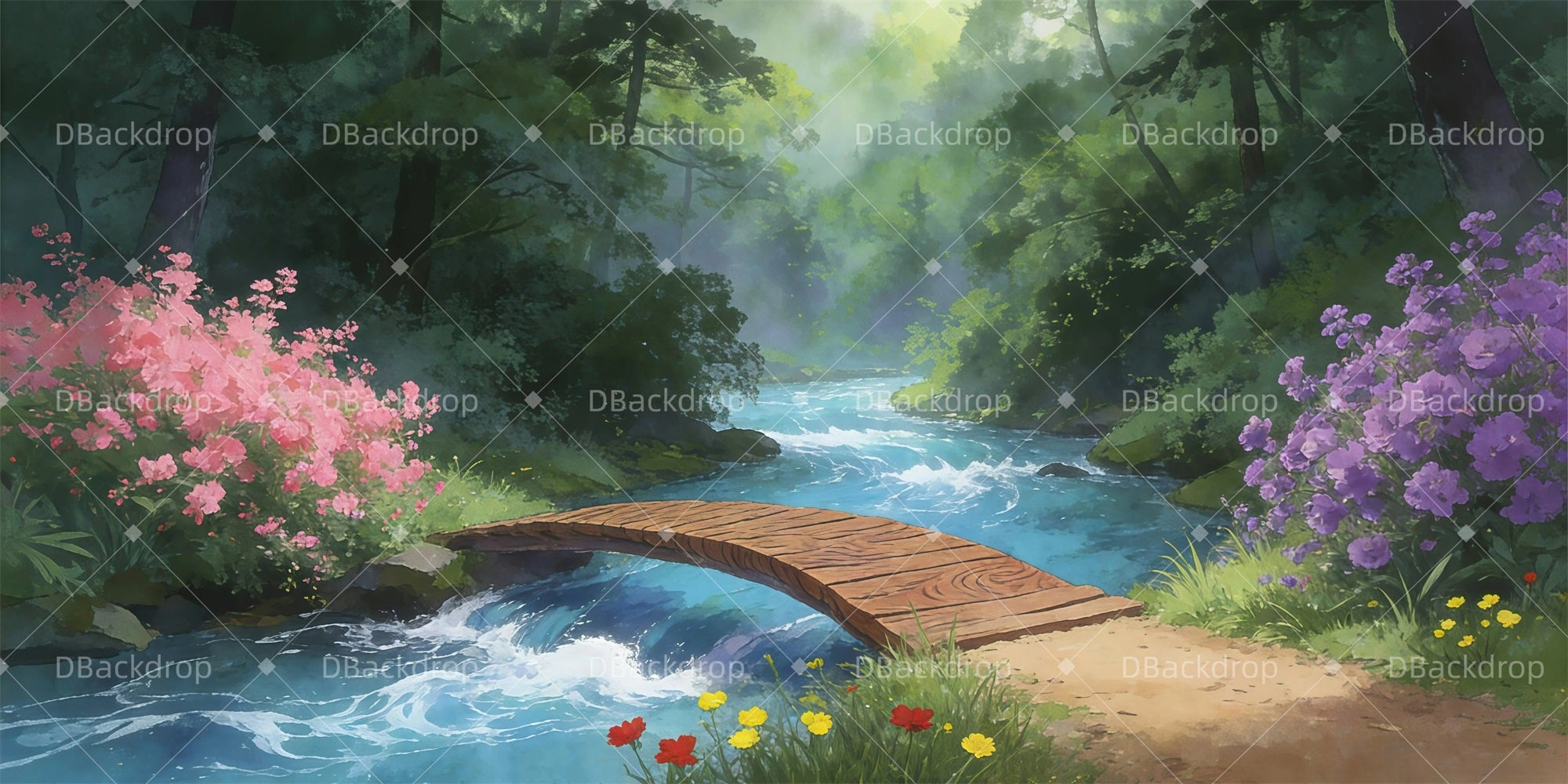 Scenery Backdrops For Theater Magical Forest Performance Backdrops GQ61-T19
