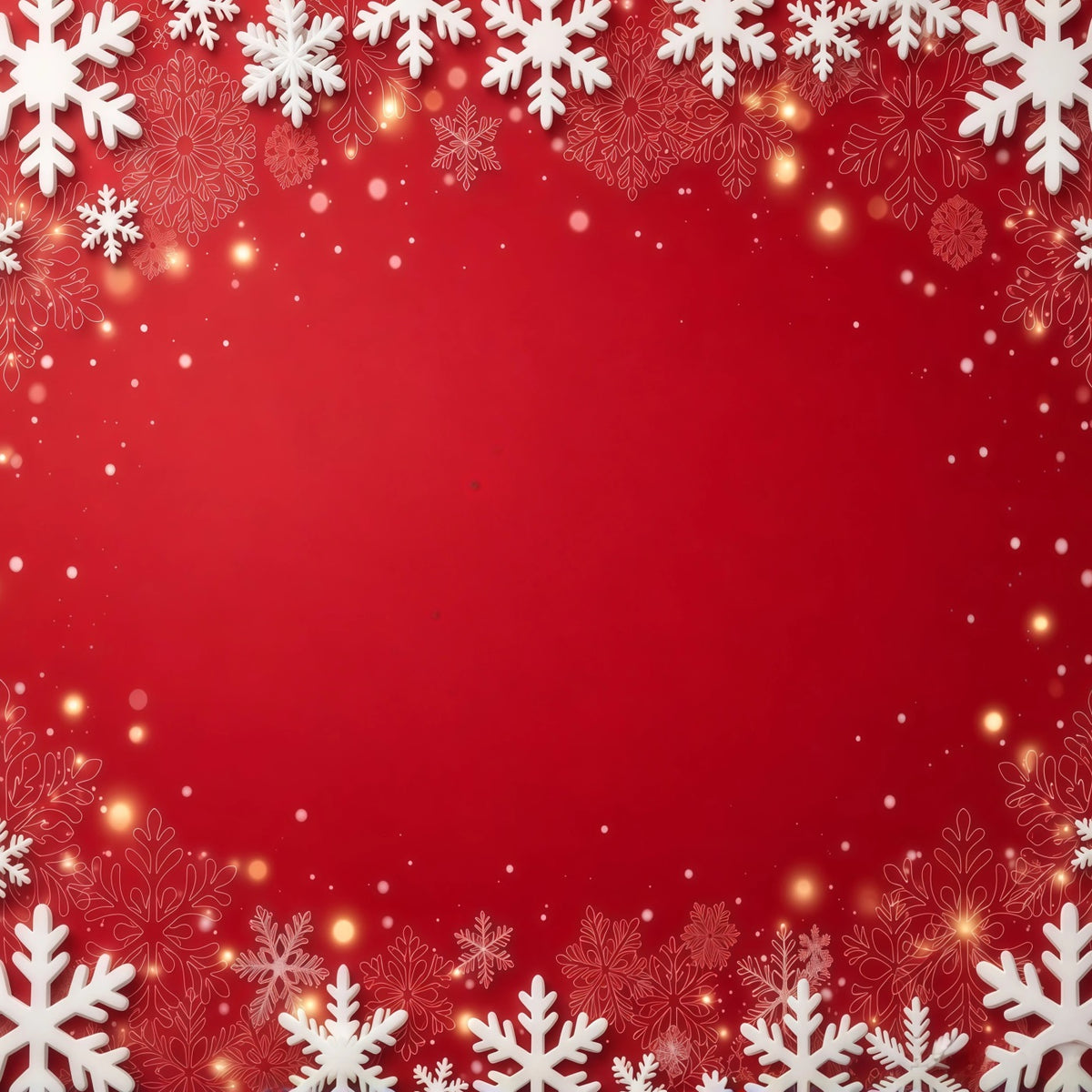 Christmas Backdrop Red Snowflake Festive Border Christmas Scene Photo Backdrops GQ610-118