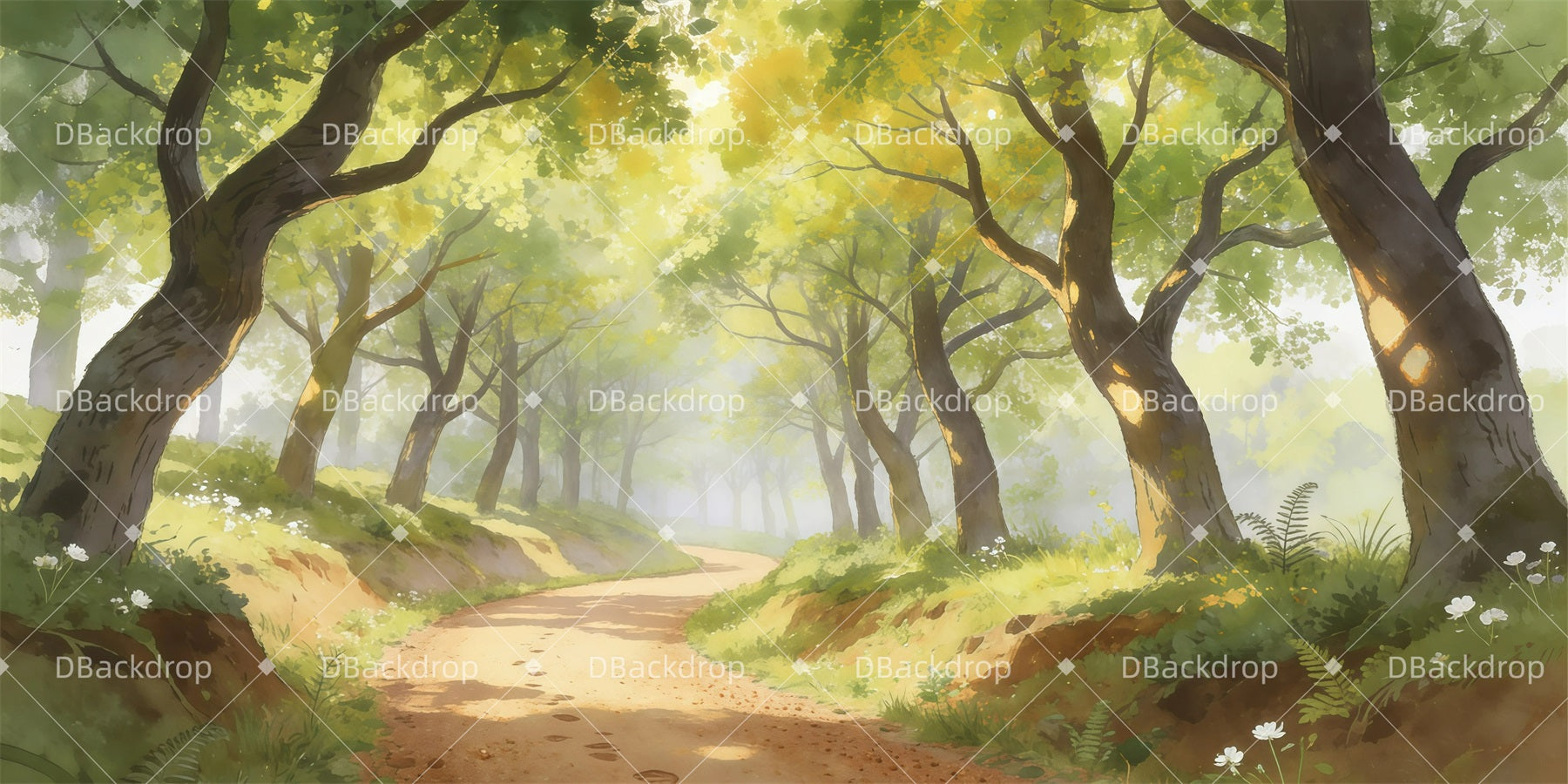 Movie Theater Backdrop Forest Path Trail Stage Backdrop Ideas GQ62-T13