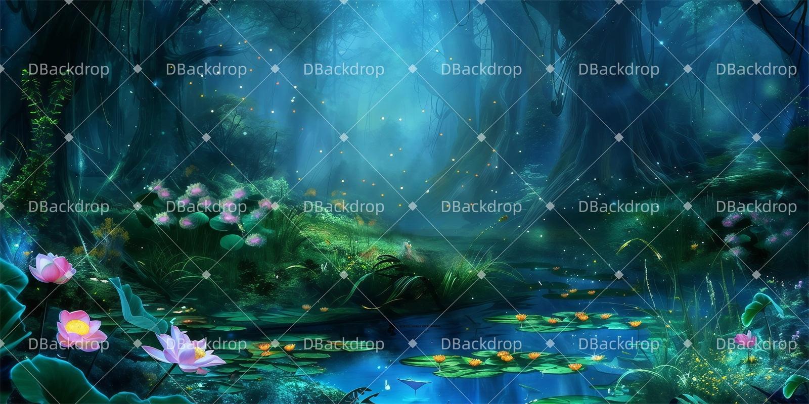 Forest Stage Backdrop Floral Palace Movie Theater Backdrop GQ62-T16