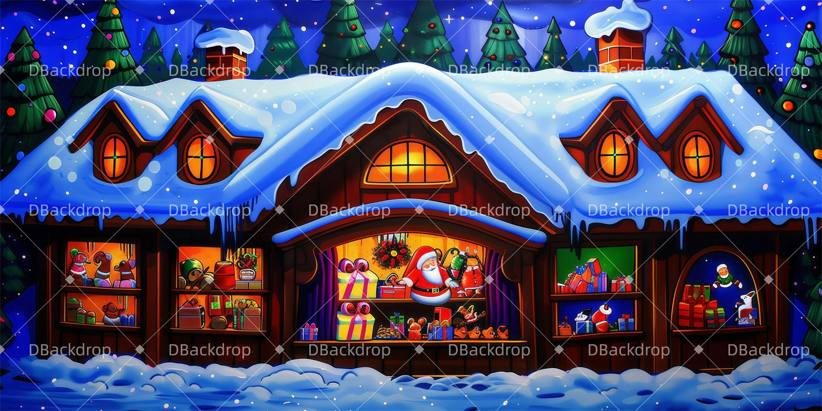 Professional Stage Backdrops Toy Workshop Theater Backdrop GQ62-T25