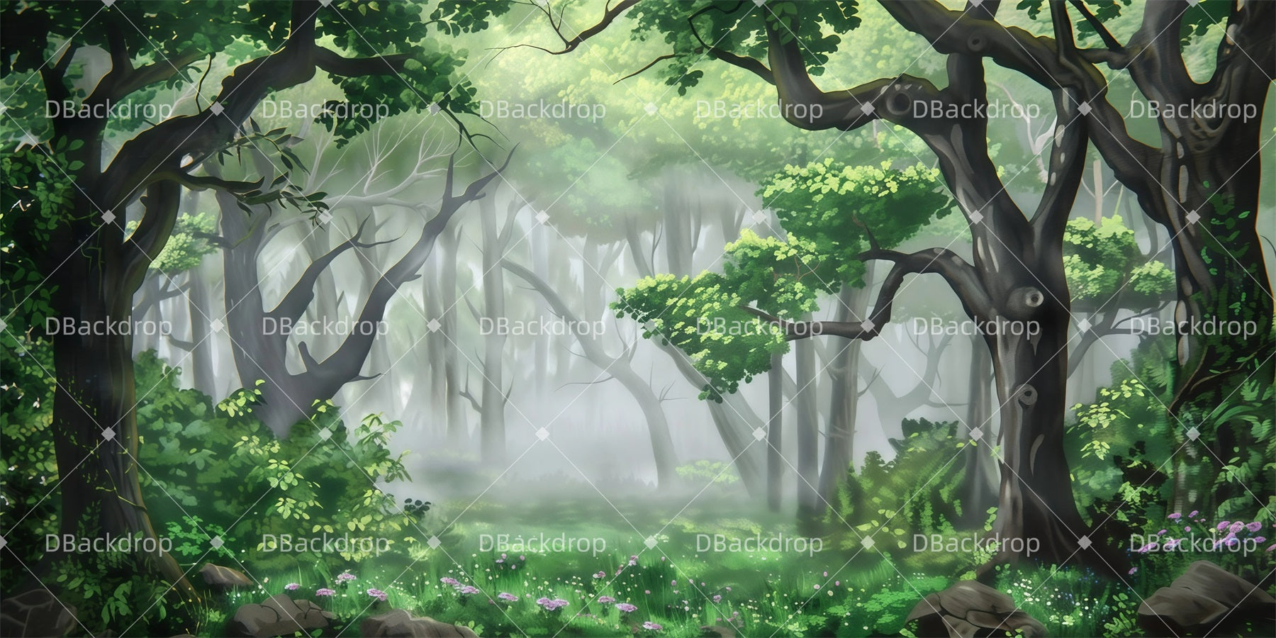 Forest Stage Backdrop Villain's Hideout Scenic Backdrops GQ62-T29