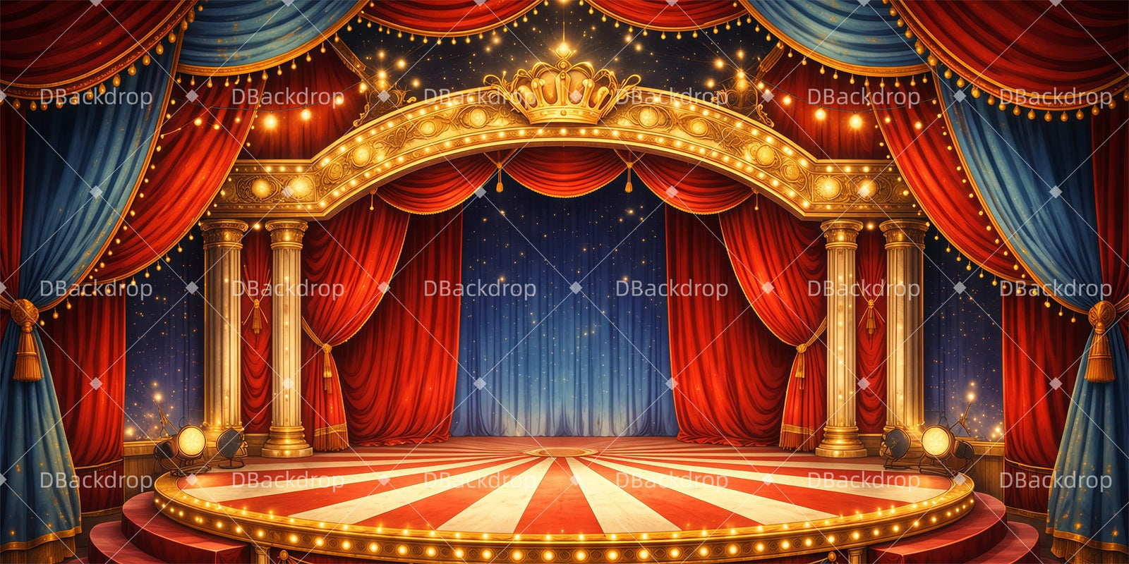 Broadway Stage Backdrop Concert Hall Dance Recital Backdrops GQ62-T36