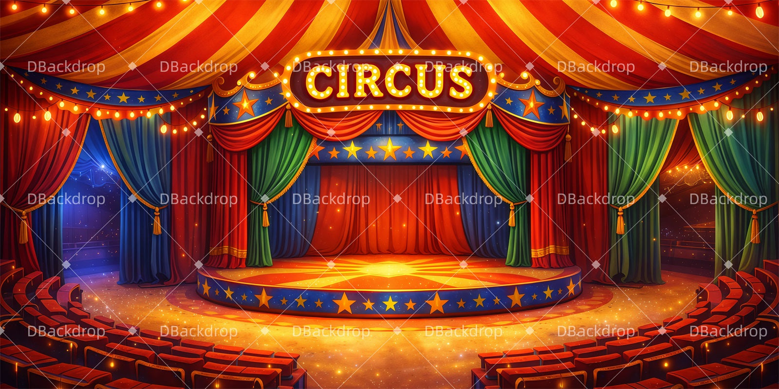 Professional Stage Backdrops Circus Spectacle Theater Backdrop GQ62-T40