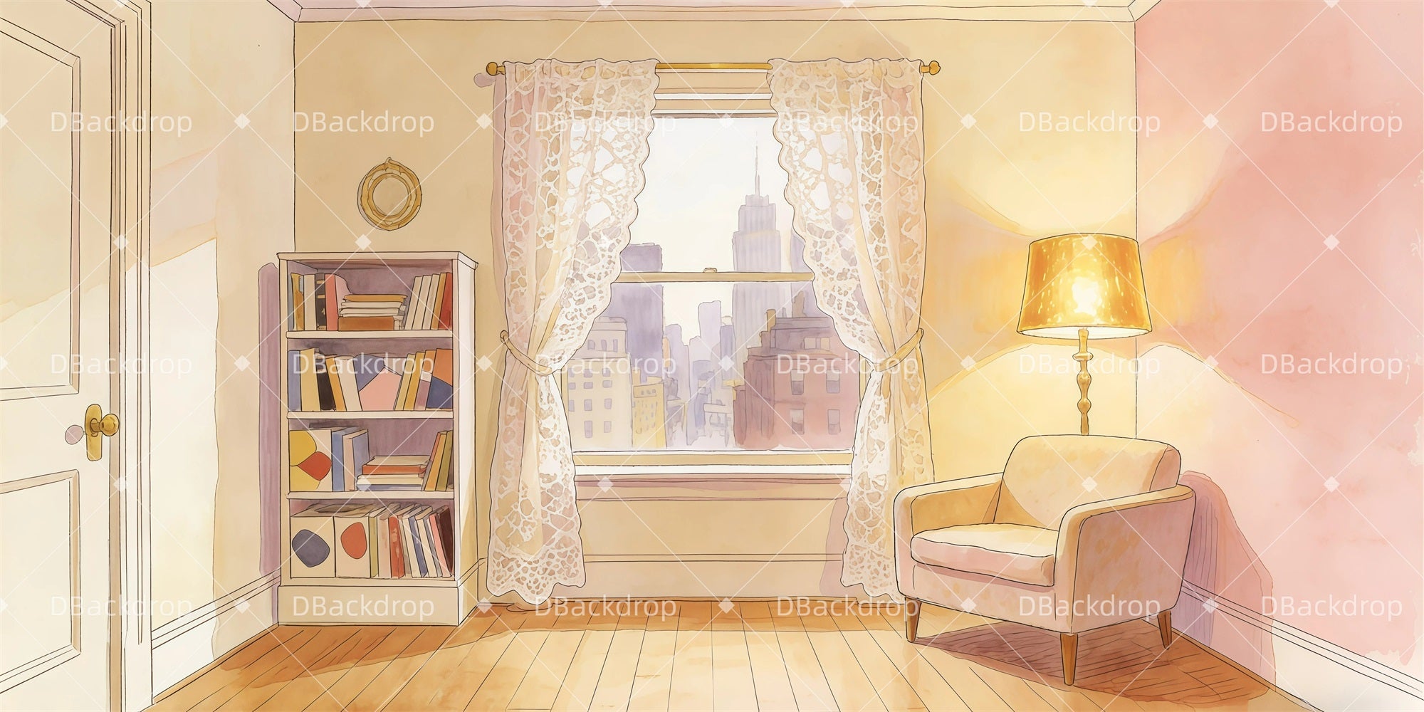 School Play Backdrops Ella’s Apartment Performance Backdrops GQ62-T42