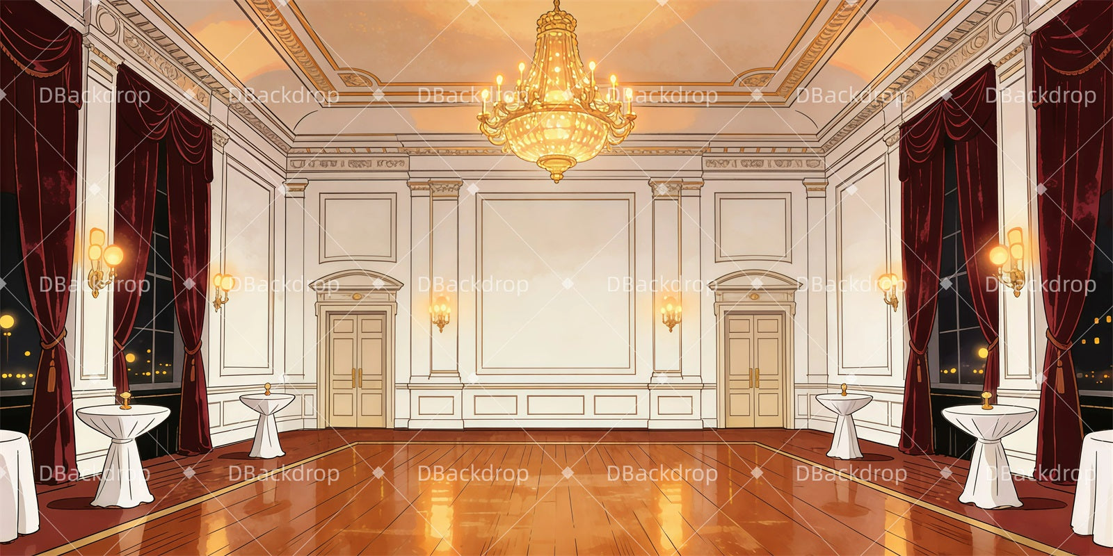 Dance Backdrops Manhattan Ballroom Professional Stage Backdrops GQ62-T47