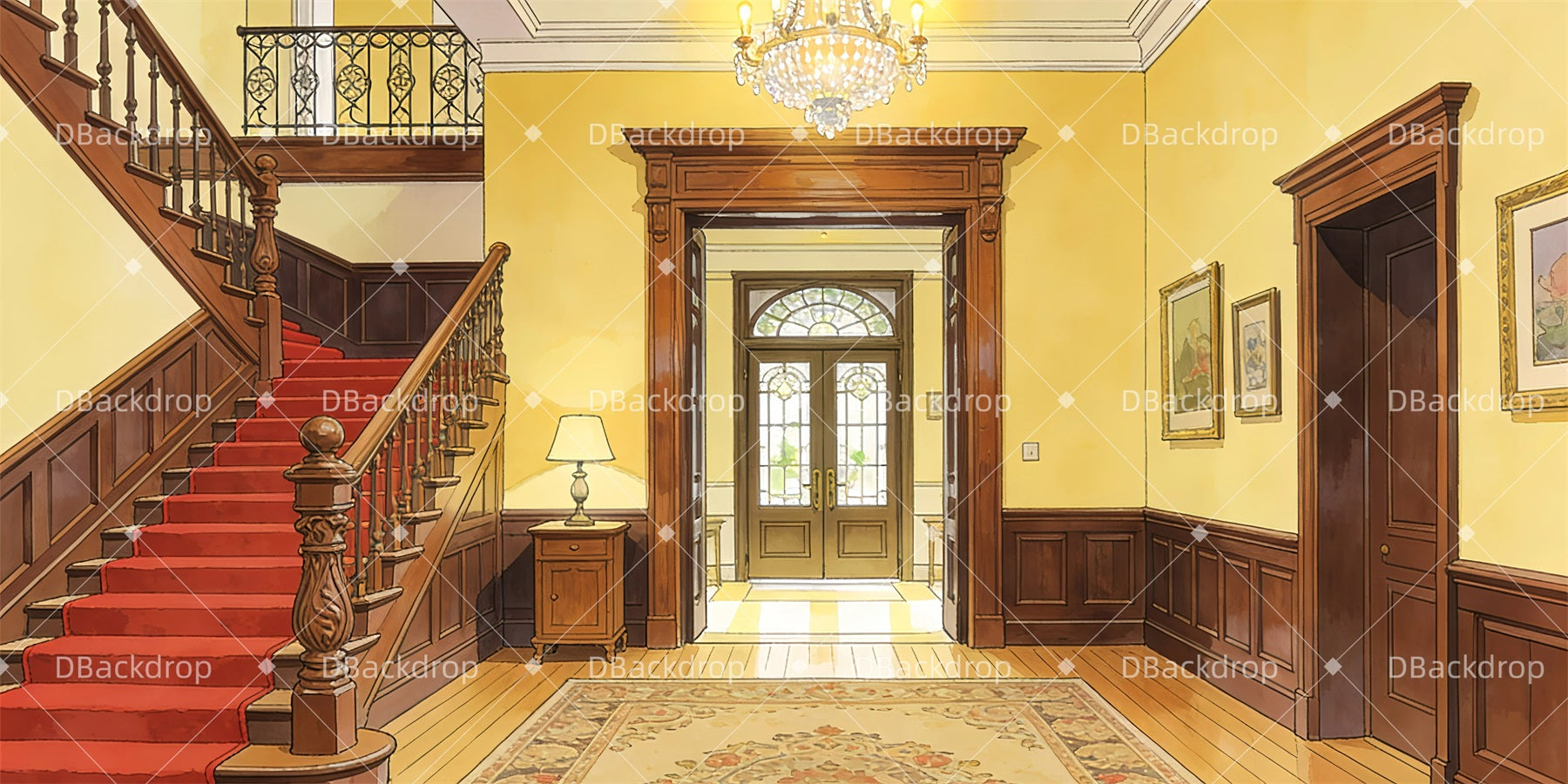 Professional Stage Backdrops Manor Attic Theater Backdrops GQ63-T25