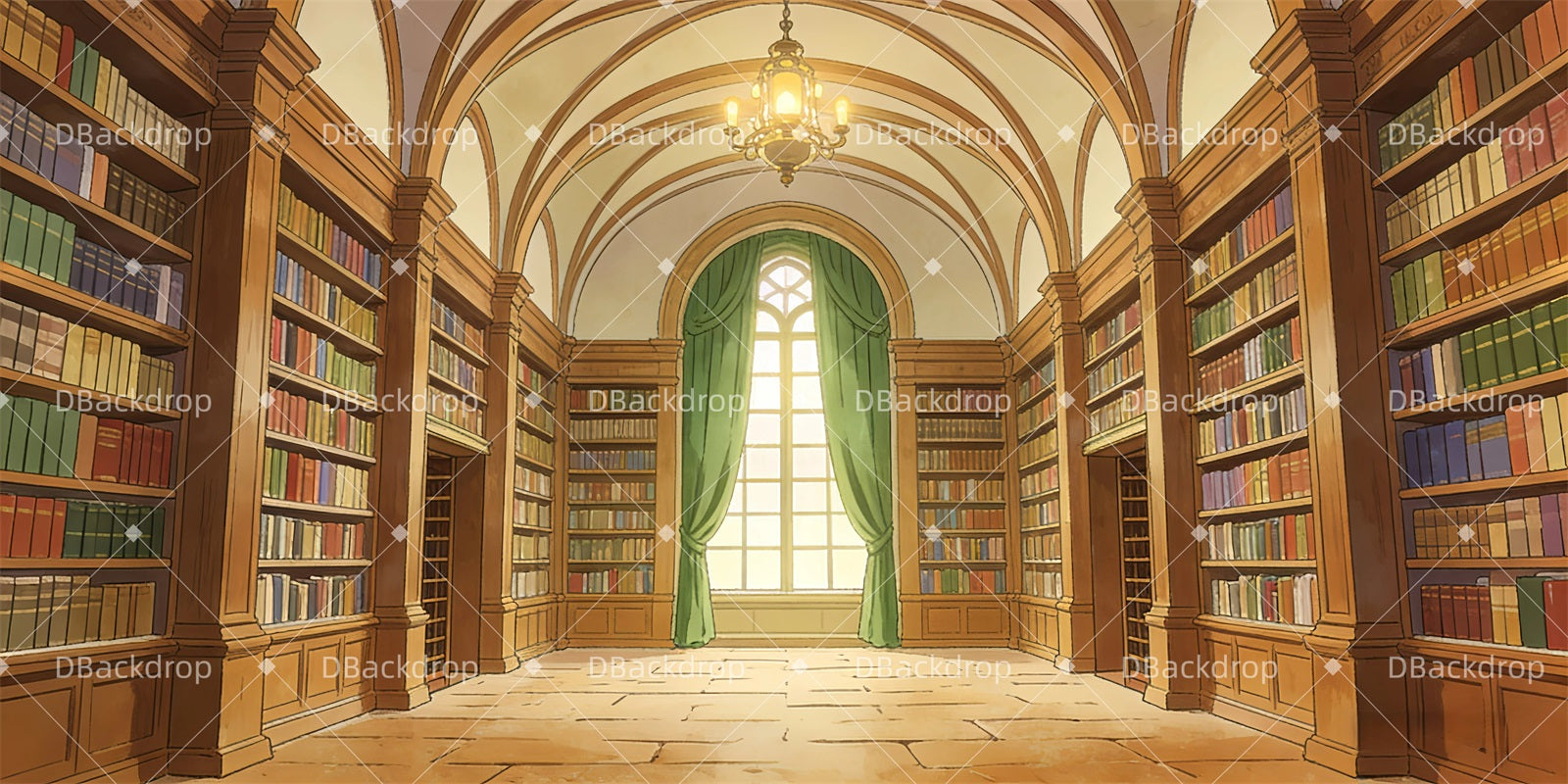 Stage Backdrop Ideas Classic Library Cheap Theater Backdrops GQ63-T27