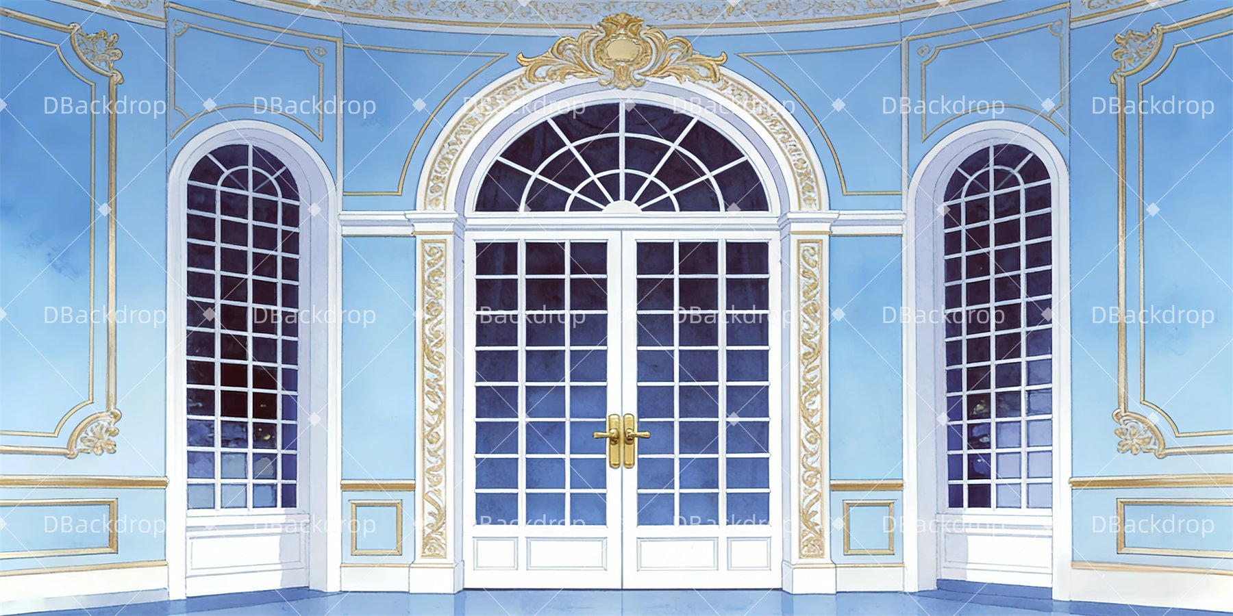 Theater Backdrop Elegant Parlor Professional Stage Backdrops GQ63-T28