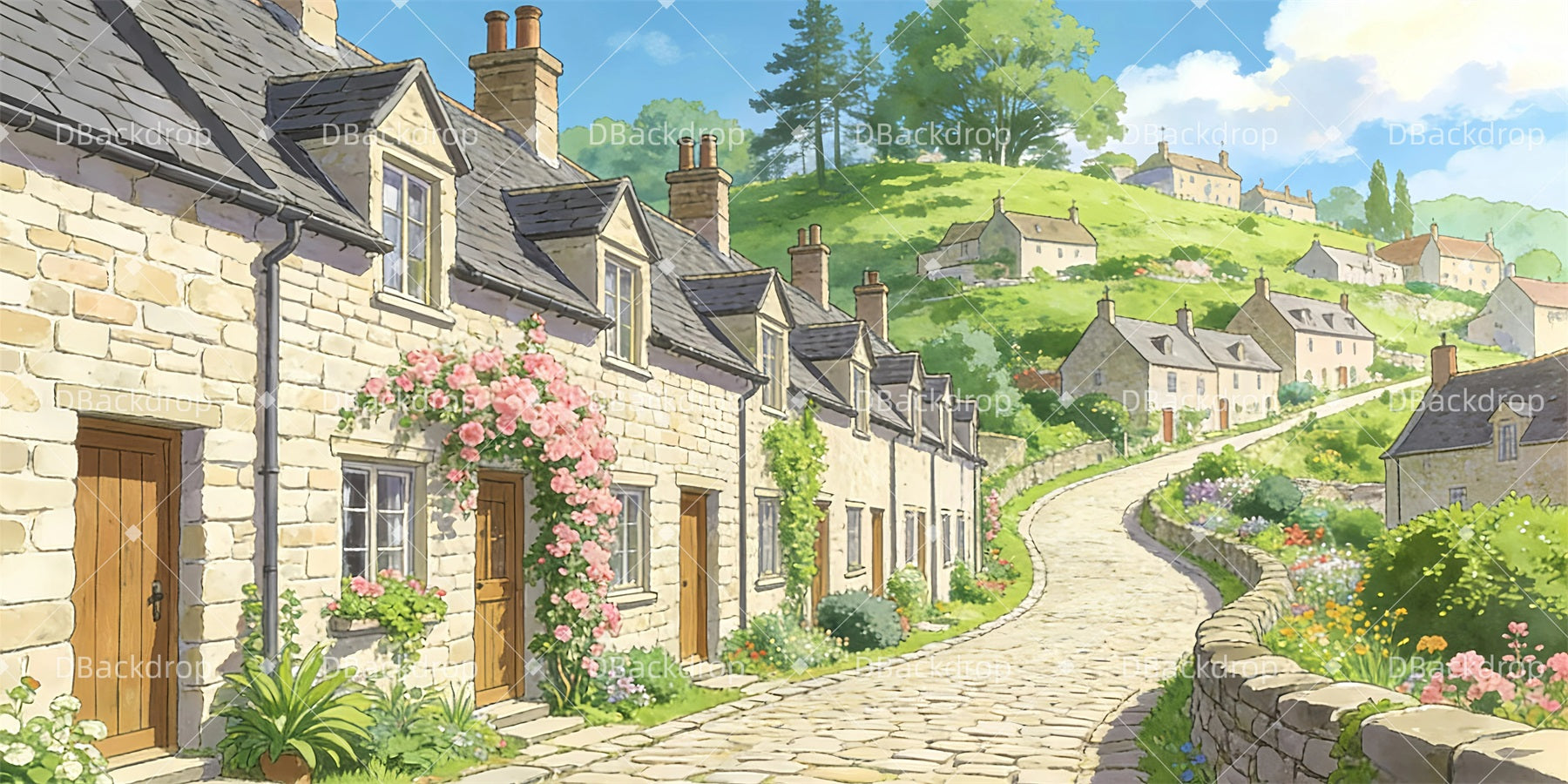 Performance Backdrop Country Road Professional Stage Backdrops GQ63-T33