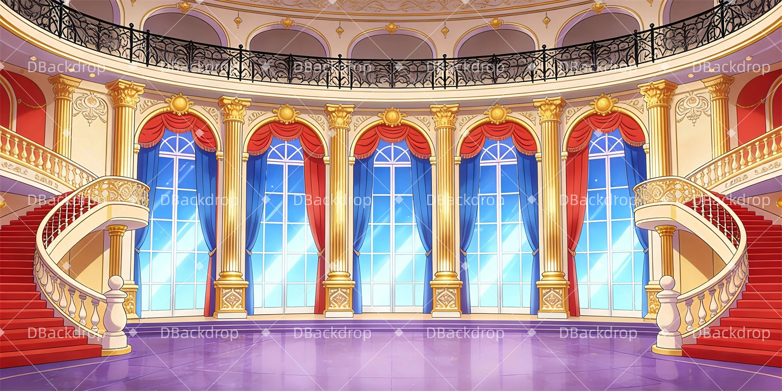Professional Stage Backdrops Ornate Palace School Dance Backdrop GQ63-T35
