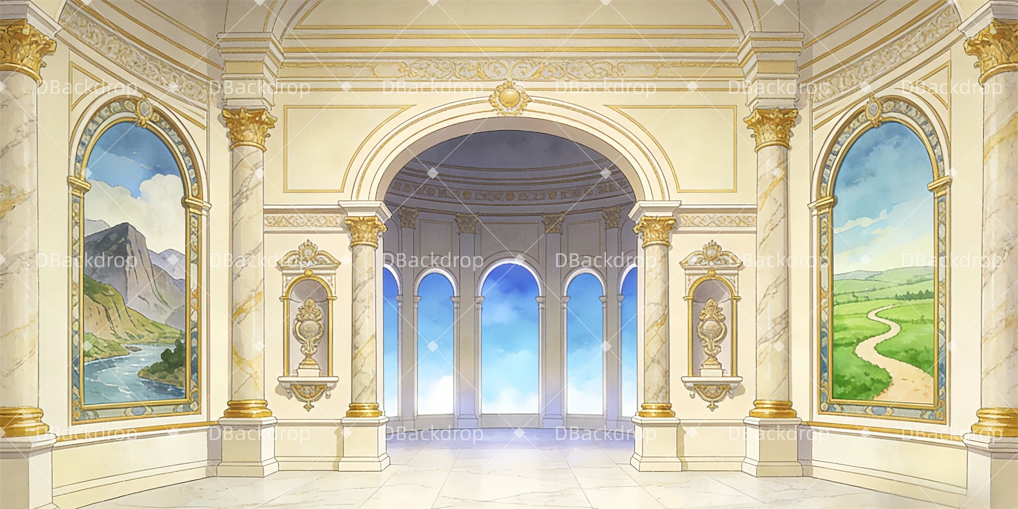 Theater Stage Backdrops Royal Parlor Theater Backdrops For Sale GQ63-T37