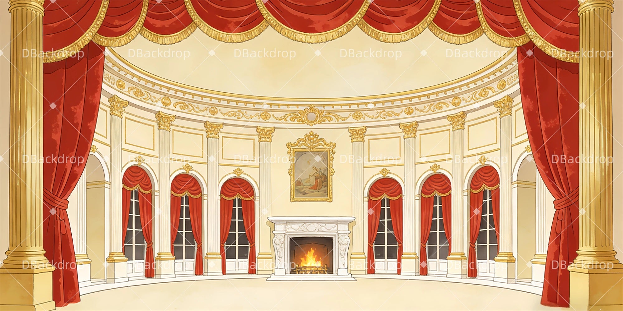 Dance Recital Backdrops Wedding Ballroom Professional Stage Backdrops GQ63-T40