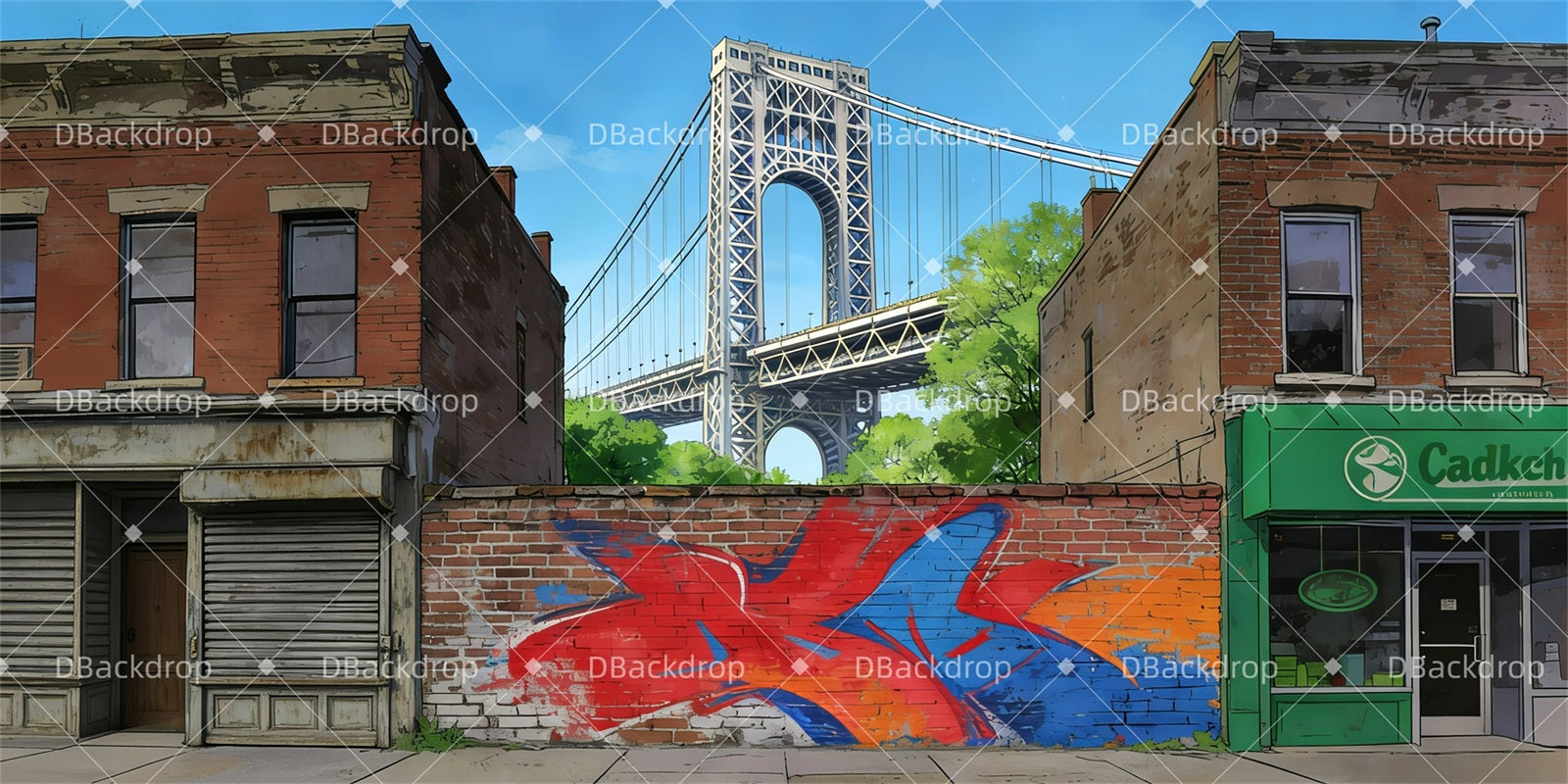 Stage Backdrop Ideas Cat's Alley Theater Backdrops For Sale GQ63-T4