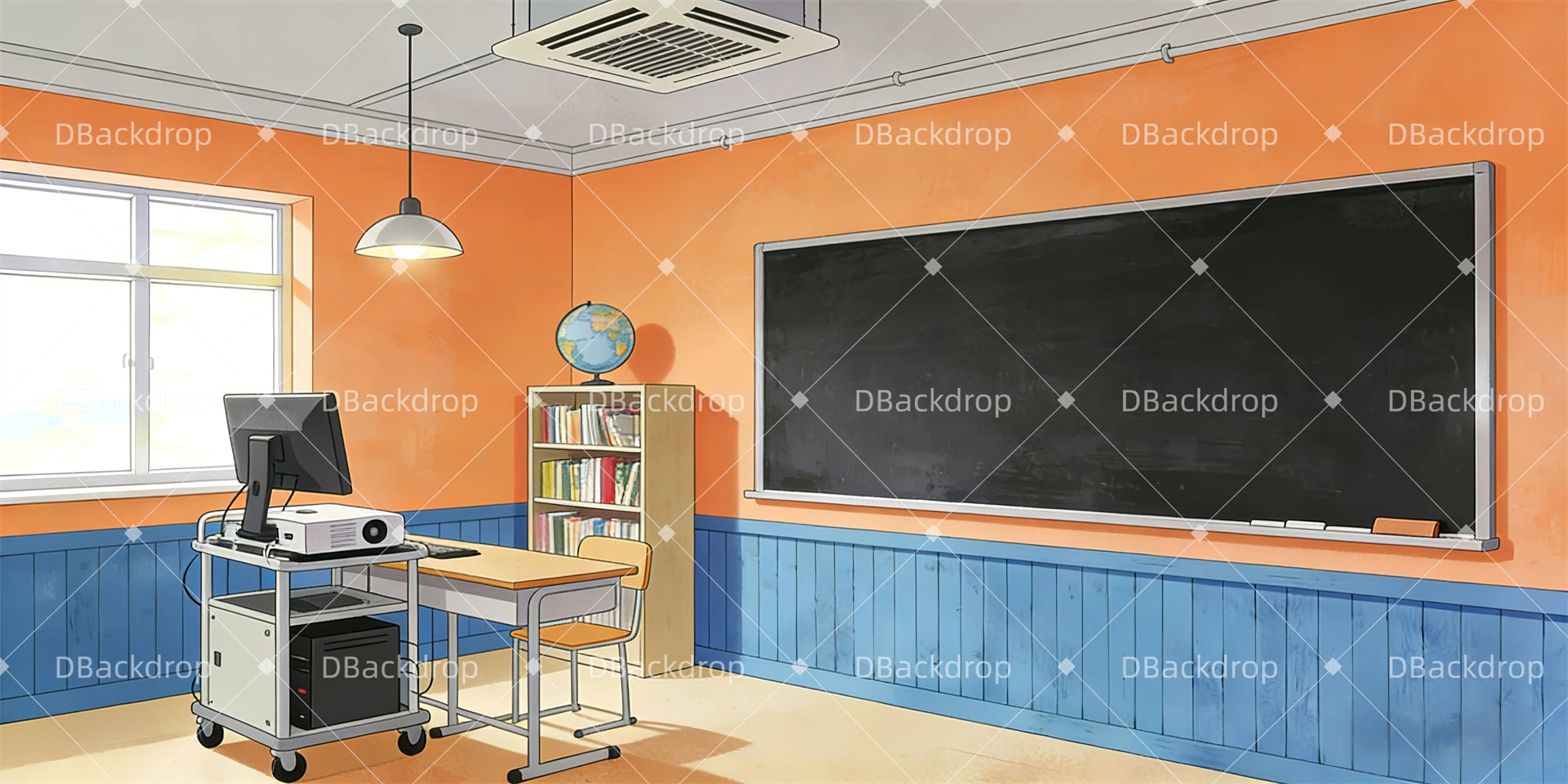 Stage Backdrop Ideas Classroom Interior Backdrop For Theater GQ63-T54