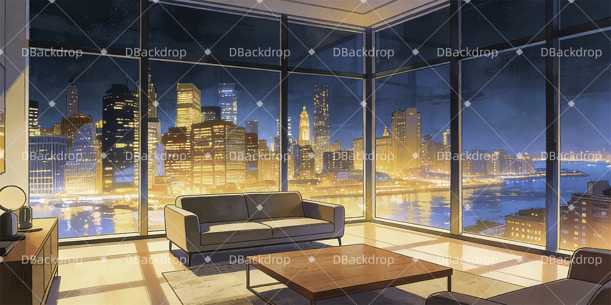 Movie Theater Backdrop Luxury Hotel Suite Stage Backdrop GQ63-T68