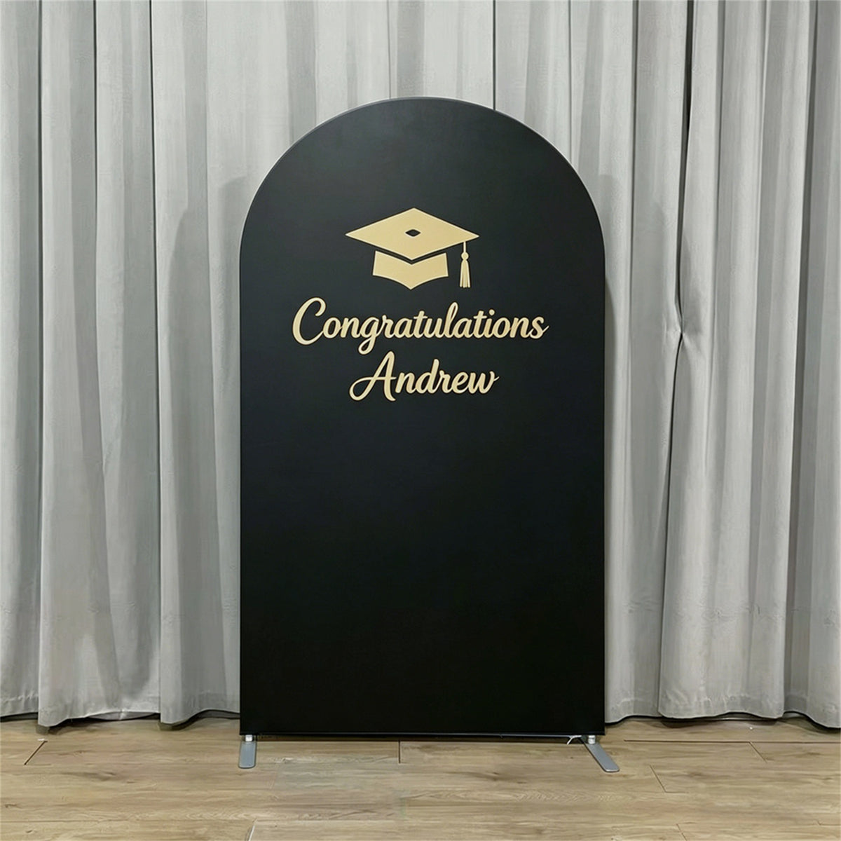 Graduation Photo Booth Backdrop Black Gold Party Arch Custom Graduatio