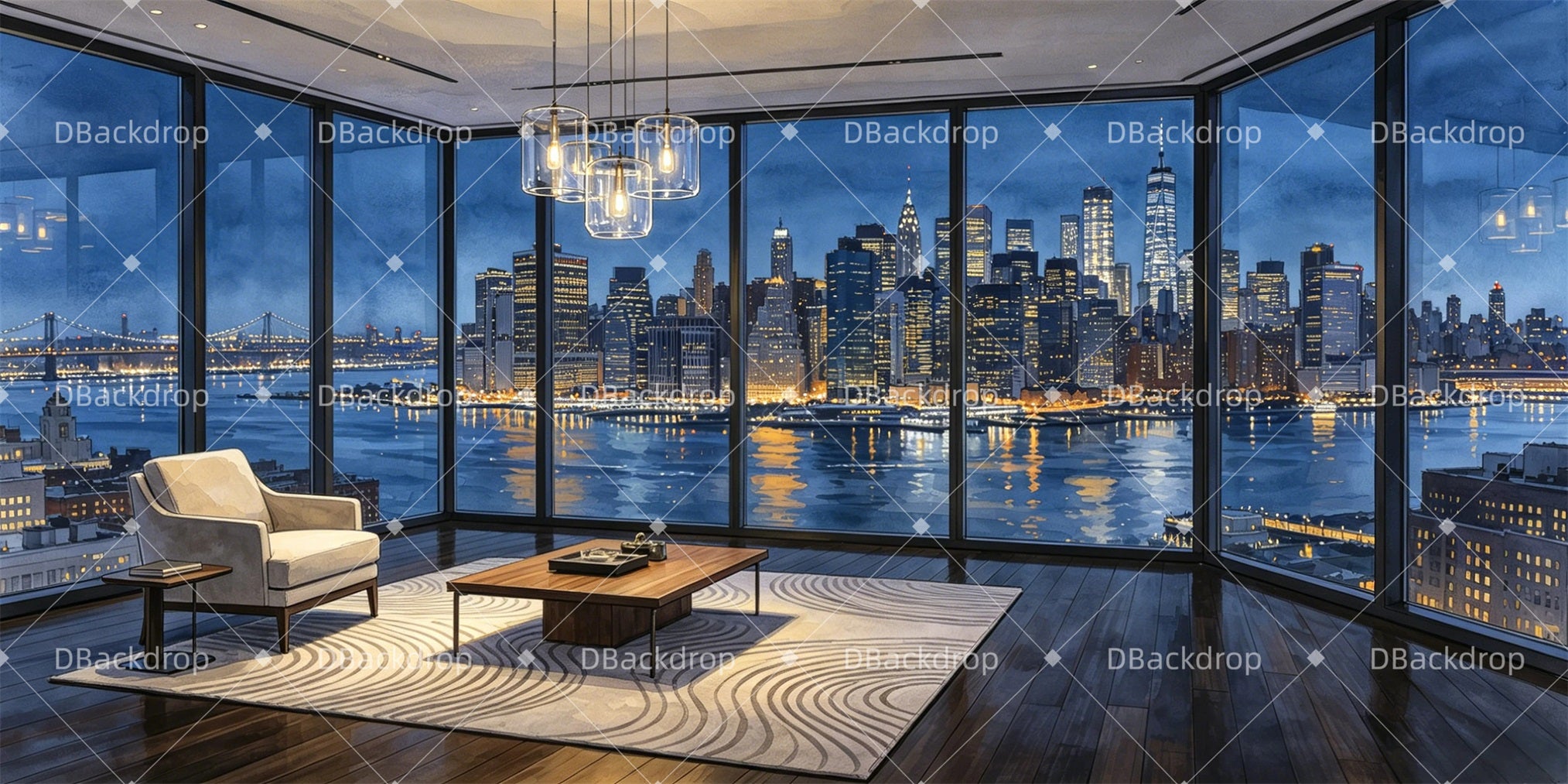 Stage Backdrops Executive Hotel Suite Movie Theater Backdrop GQ65-T46