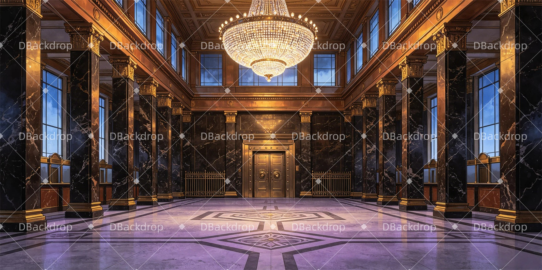 Backdrop For Theater Play Bank Interior Large Stage Backdrops GQ65-T47