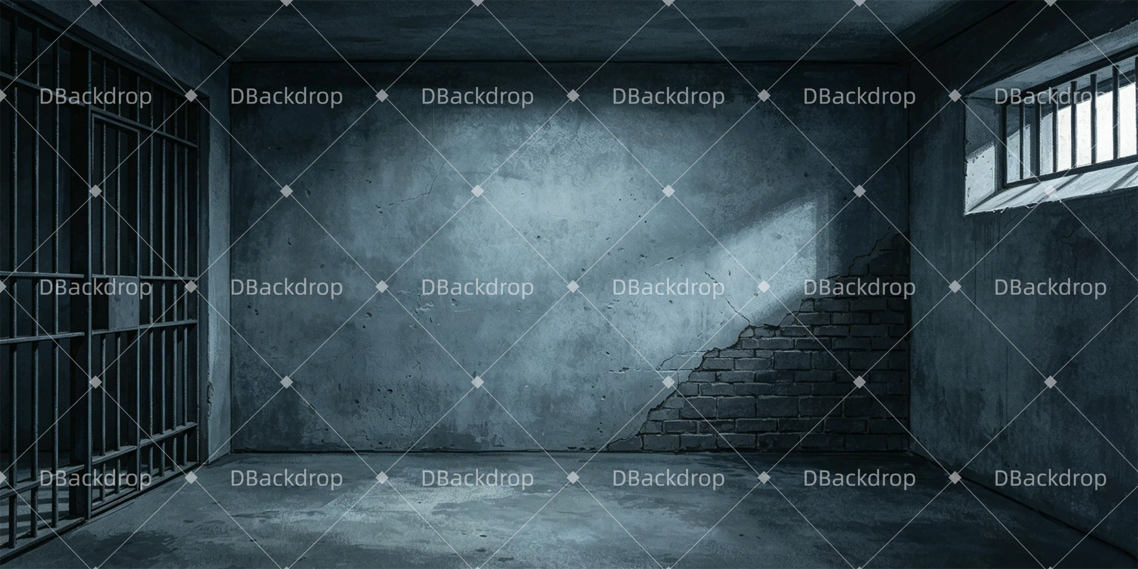 Theater Backdrops For Sale Dilapidated Prison Stage Backdrop GQ65-T50