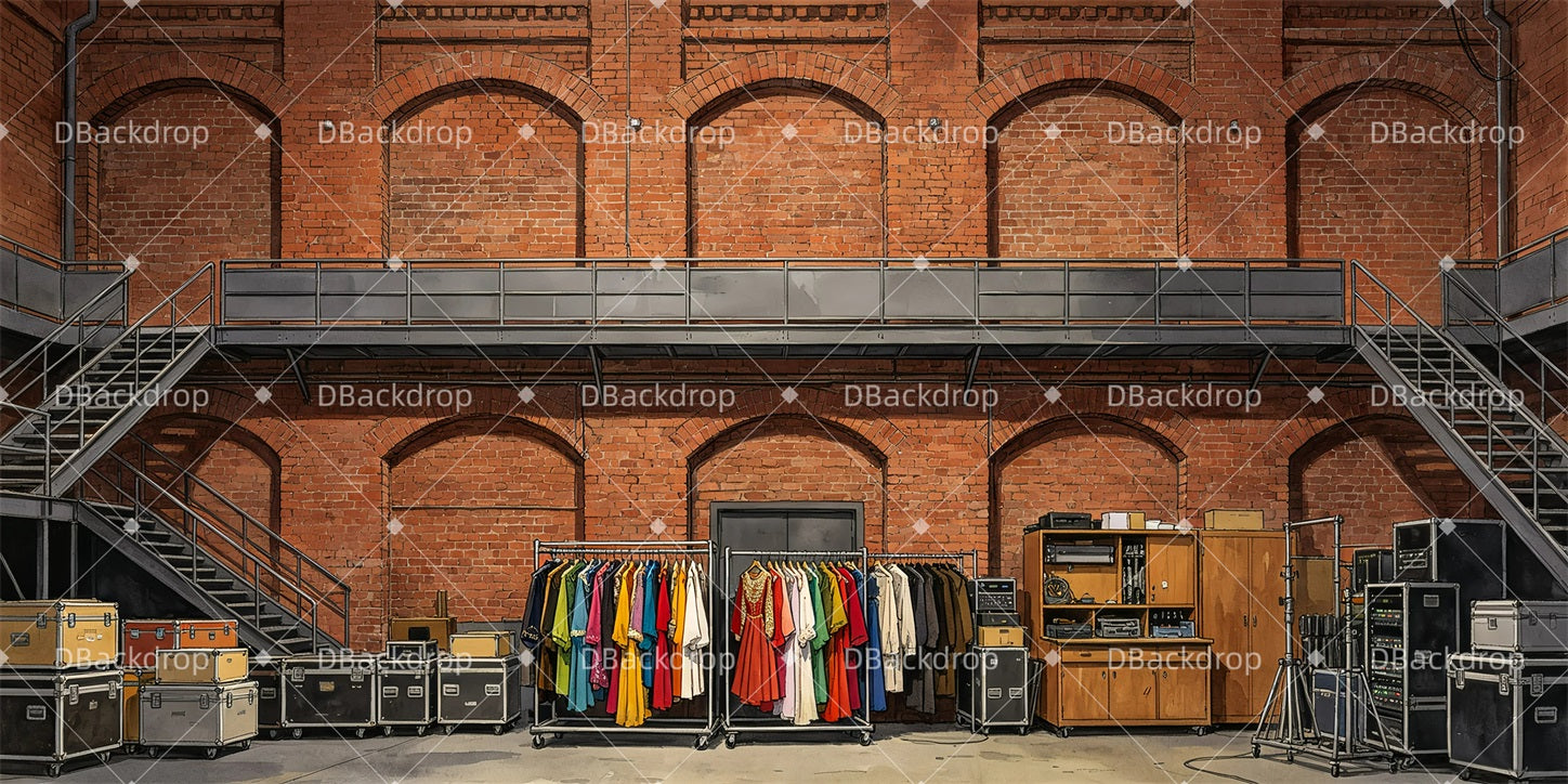 Theater Backdrops Backstage Area Stage Backdrops For Sale GQ65-T73