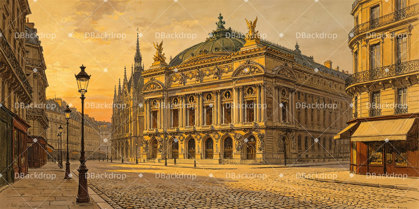 Large Stage Backdrops Theatre Exterior Performance Backdrop GQ65-T75